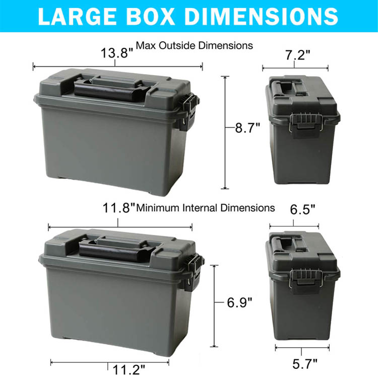 Ammo 30/50 Tucen Plastic Ammo Box OEM Custom-made Factory Price Portable Plastic Ammo Box