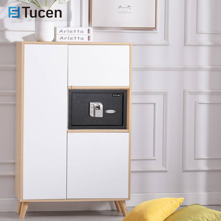 F0600S Series Tucen Removable Integrated LED Light, Automatic Lighting Fingerprint Safes For Home or Office