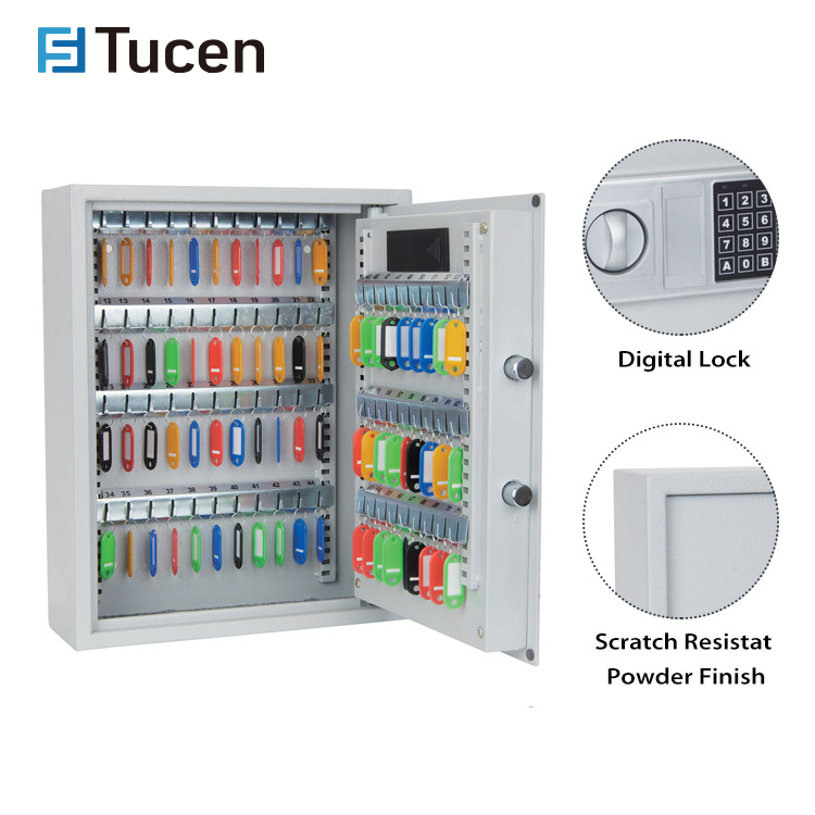 Tucen KS0100E Electronic Key Safe With Key Lock for Home,Office