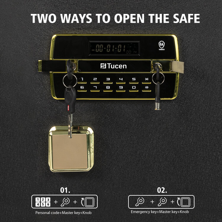 BS0100E Series Tucen High Quality Best Burglary Safe Box Electronic Digital Large Security Home Safe