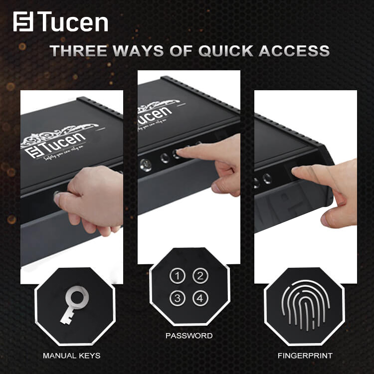 Tucen PS1001E Pistol Safe,Quick Acess Digital Gun Safe For Car/Home/Office