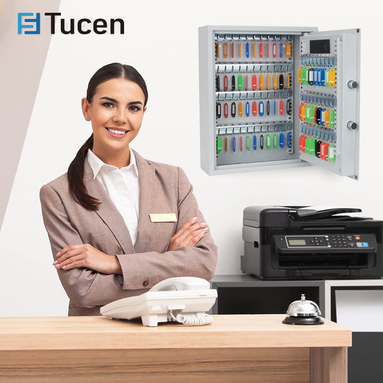 Tucen KS0100E Electronic Key Safe With Key Lock for Home,Office