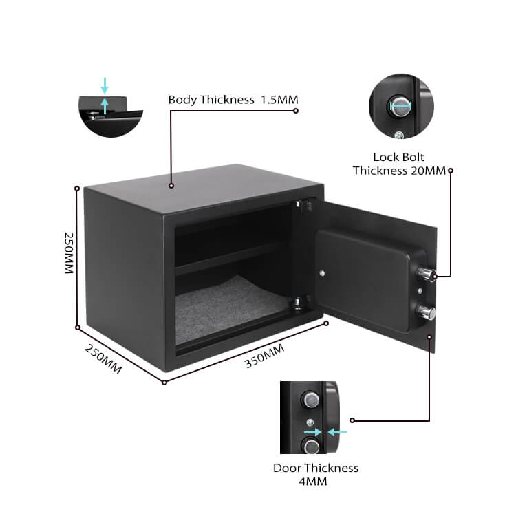 F0400S Series Tucen Electronic Safes with Fingerprint Lock for Business or Home