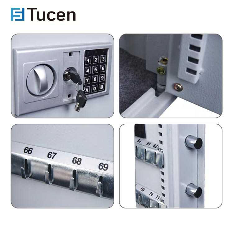 Tucen KS0100E Electronic Key Safe With Key Lock for Home,Office