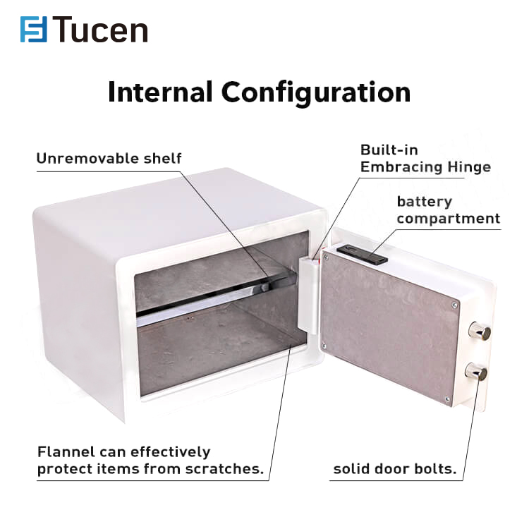 F1200S Tucen Fingerprint Access Safe Box Electronic Digital Security Biometric Fingerprint Safe For Home