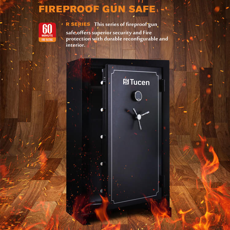 Tucen GSF0200E Series China Fireproof Safe Electric with Lockers Gun Safes on Sale